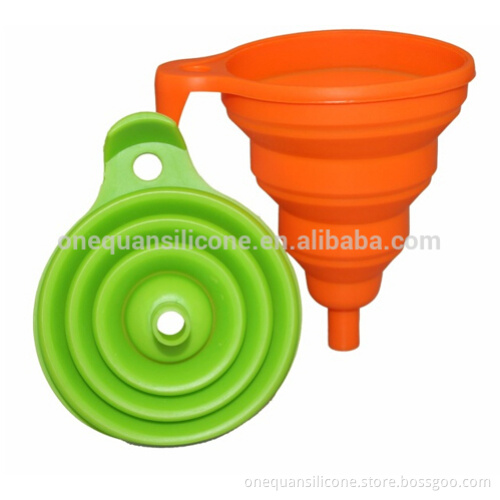High Quality 1pc New Silicone Gel Foldable Collapsible Style Funnel Hopper Kitchen cooking tools